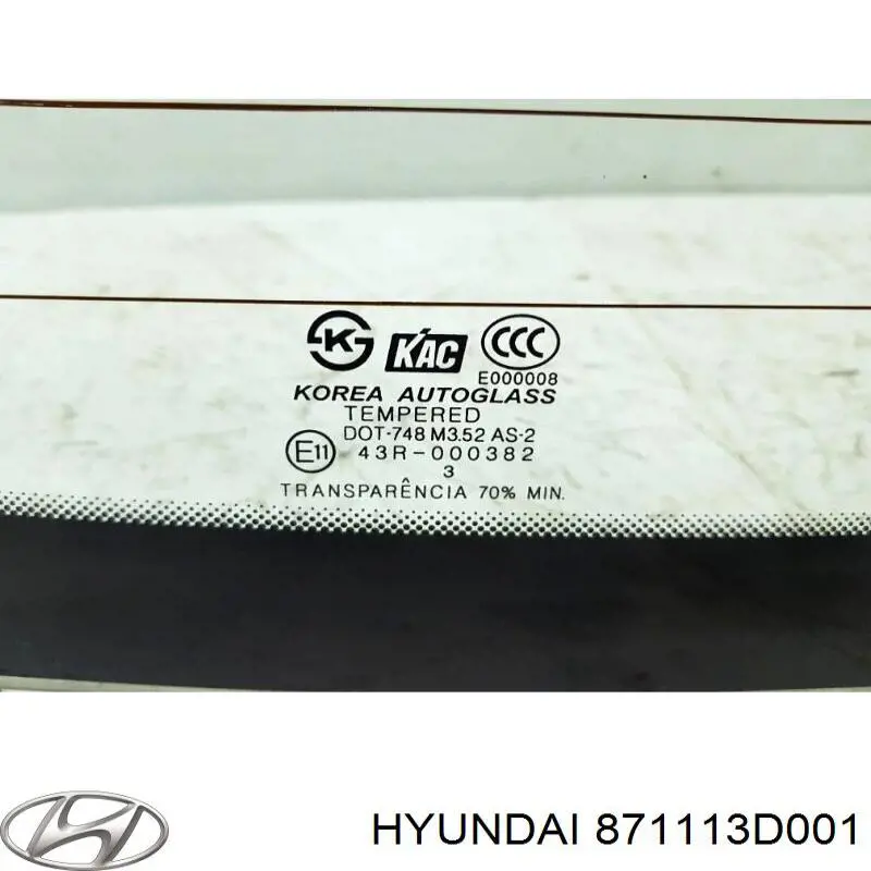 871113D001 Hyundai/Kia стекло заднее