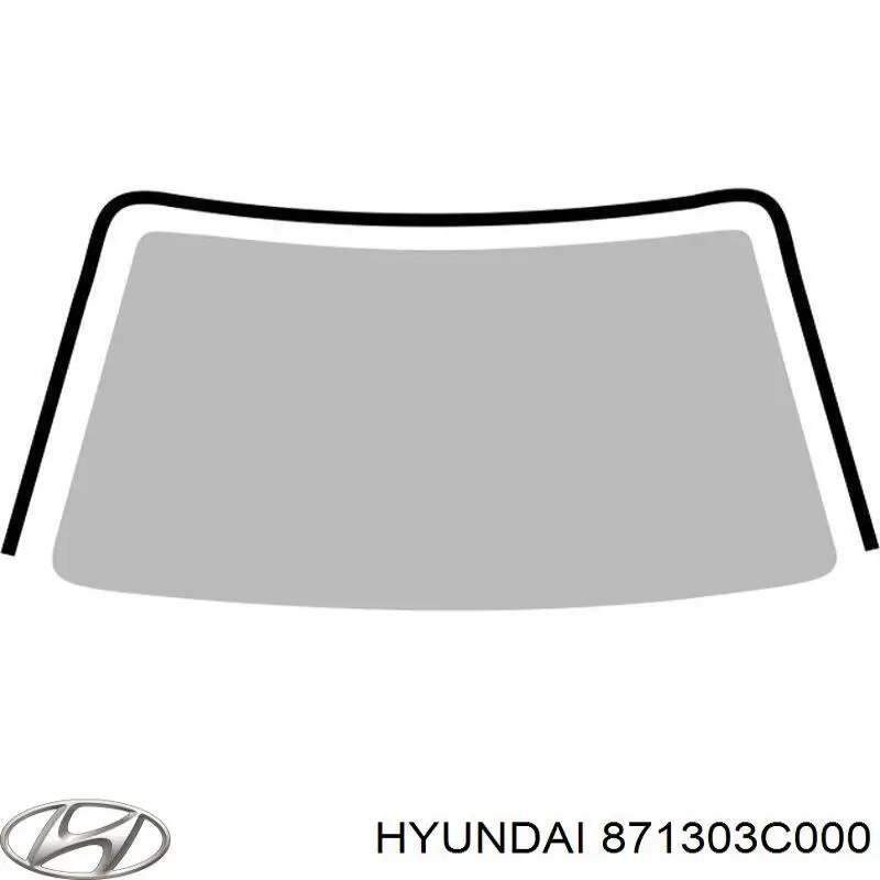 871303C000 Hyundai/Kia молдинг стекла заднего верхний