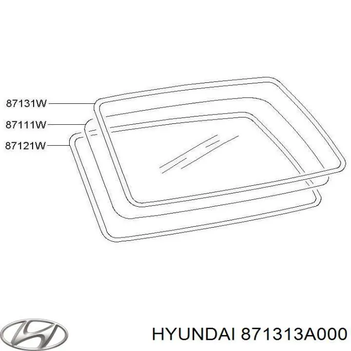 Молдинг стекла заднего на Hyundai Trajet FO