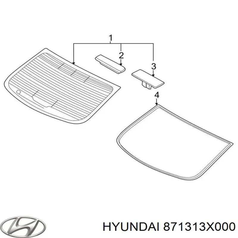 Молдинг стекла заднего на Hyundai Elantra MD