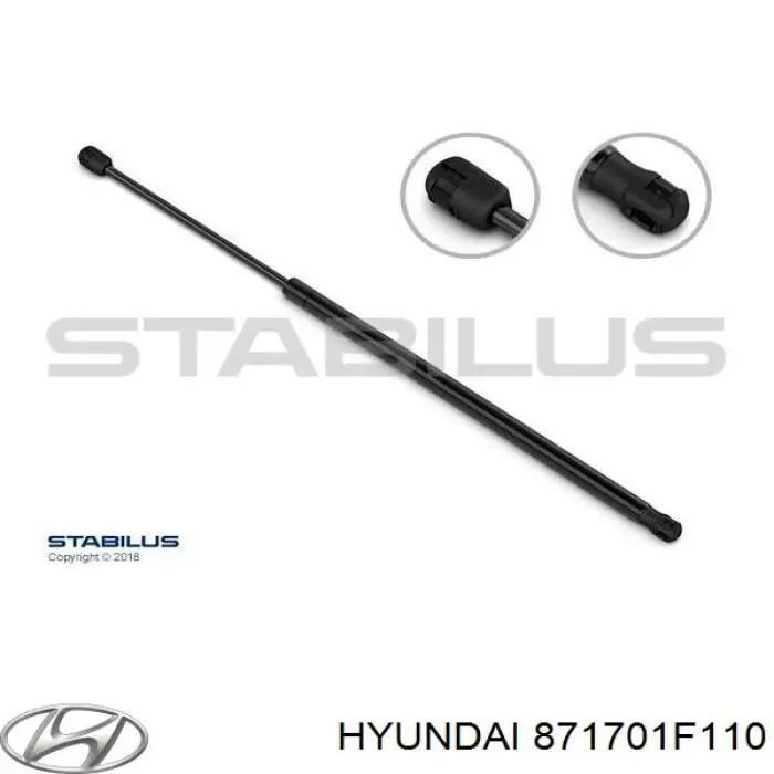 871701F110 Hyundai/Kia amortecedor de vidro de porta-malas (de 3ª/5ª porta traseira (de tampa de alcapão)