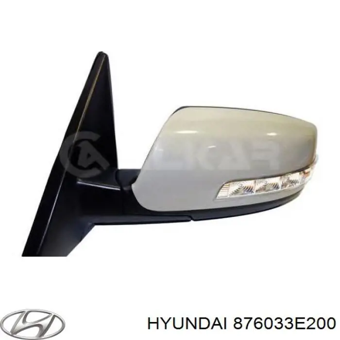 876033E200 Hyundai/Kia зеркальный элемент зеркала заднего вида левого