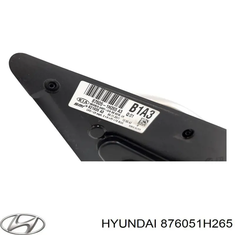 876051H265 Hyundai/Kia Левое боковое зеркало