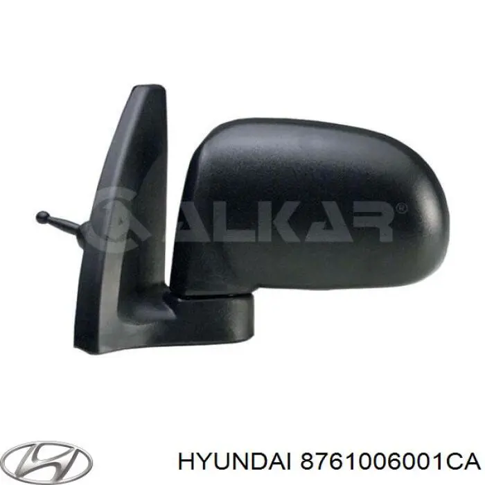 Левое боковое зеркало 8761006001CA Hyundai/Kia