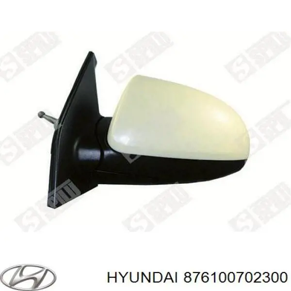 Левое боковое зеркало 876100702300 Hyundai/Kia