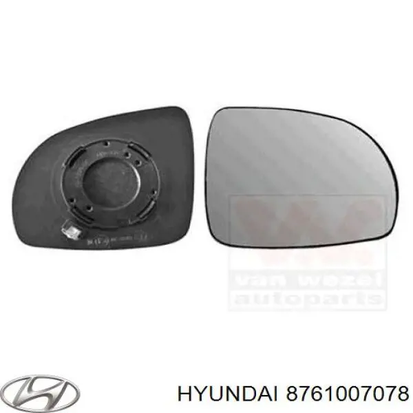 8761007078 Hyundai/Kia Левое боковое зеркало