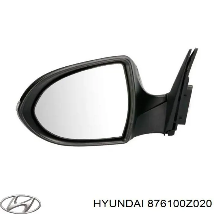 Зеркало заднего вида, левое Hyundai/Kia 876100Z020 цена, от 112.52 USD