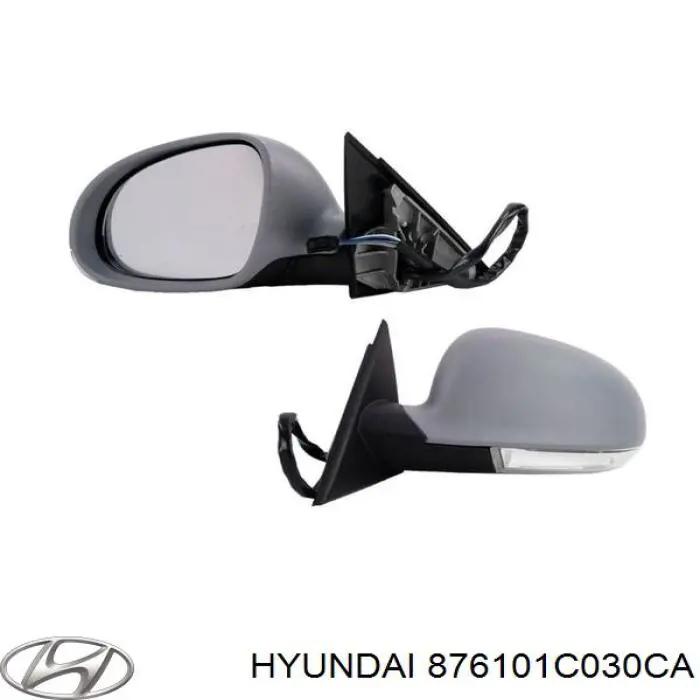 Купить 876101C030CA Hyundai/Kia Наружное зеркало левое