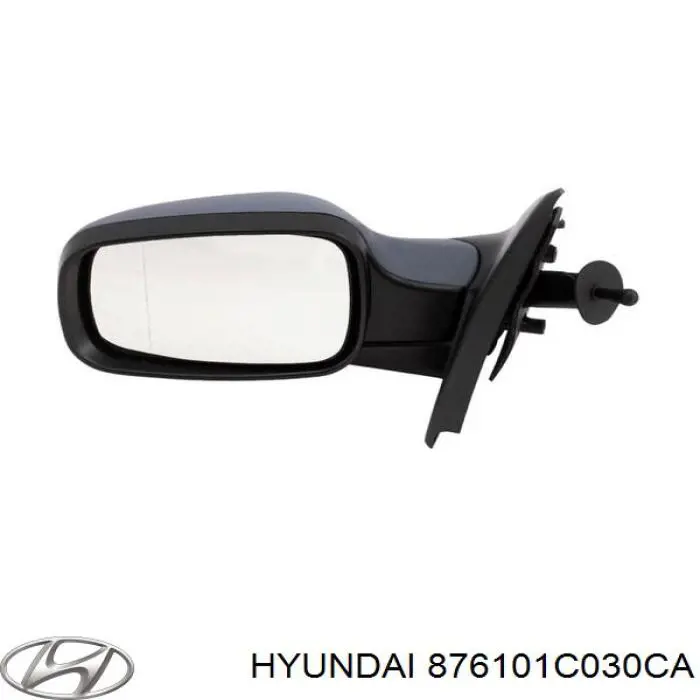Левое боковое зеркало 876101C030CA Hyundai/Kia