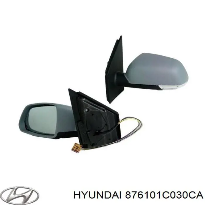 Зеркало заднего вида, левое Hyundai/Kia 876101C030CA цена, от 27.28 USD