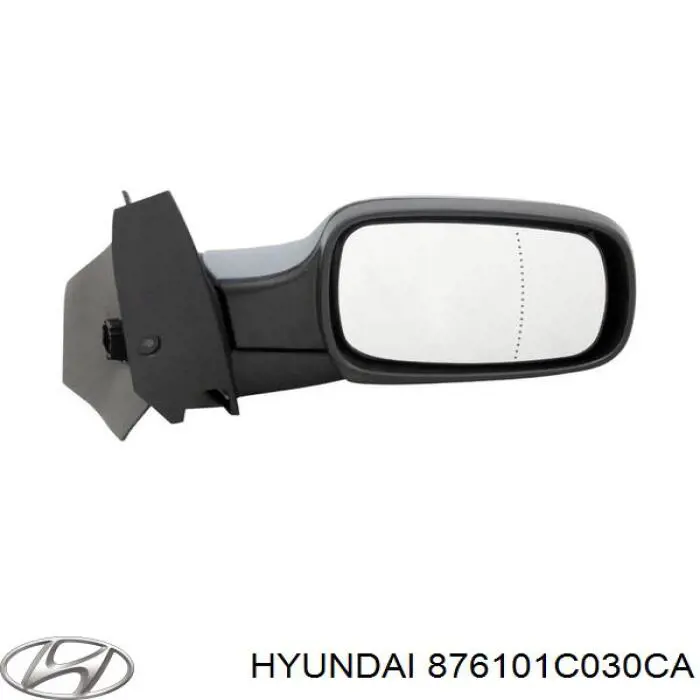 Левое боковое зеркало 876101C030CA Hyundai/Kia