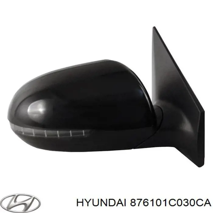 Зеркало заднего вида, левое Hyundai/Kia 876101C030CA цена, от 27.28 USD