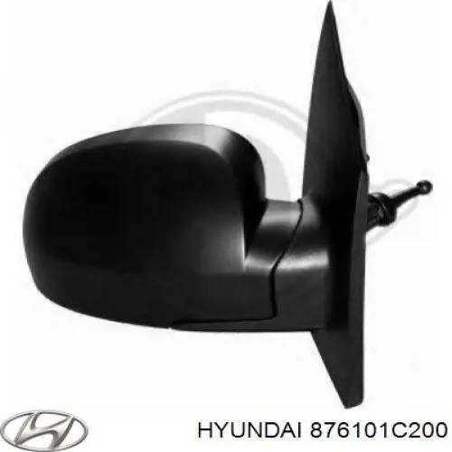 876101C200 Hyundai/Kia зеркало заднего вида левое