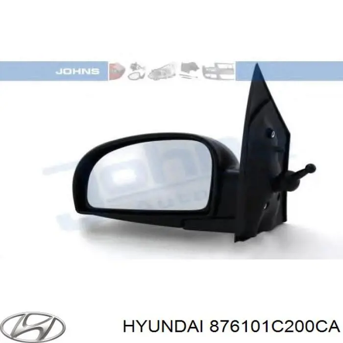 Зеркало заднего вида, левое Hyundai/Kia 876101C200CA цена, от 37.46 USD