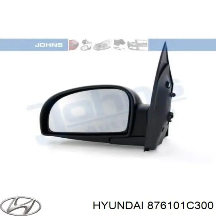 876101C300 Hyundai/Kia espelho de retrovisão esquerdo