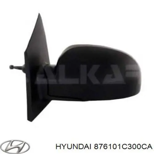 Левое боковое зеркало 876101C300CA Hyundai/Kia