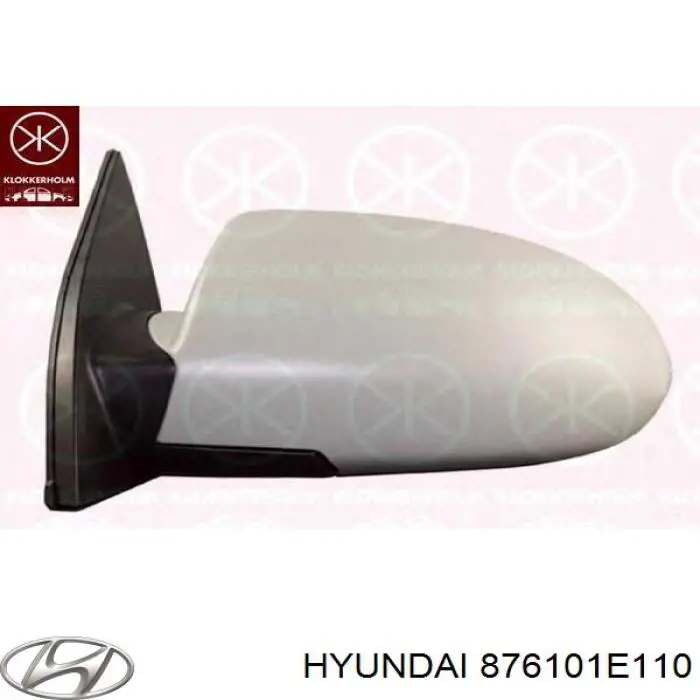 Зеркало заднего вида левое Hyundai/Kia 876101E110