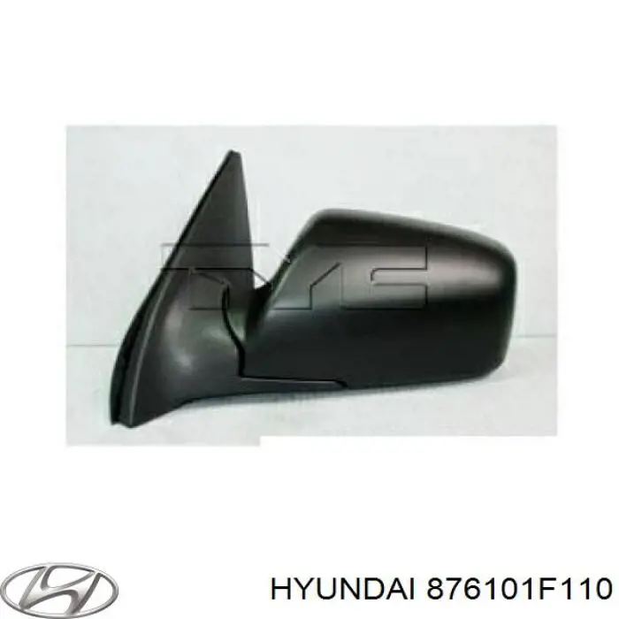 876101F110 Hyundai/Kia зеркало заднего вида левое
