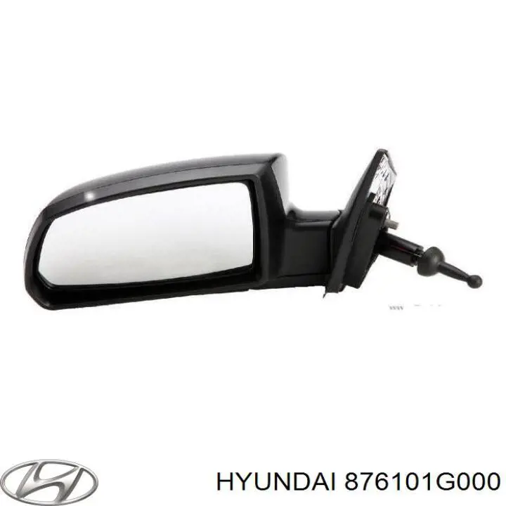 876101G000 Hyundai/Kia зеркало заднего вида левое