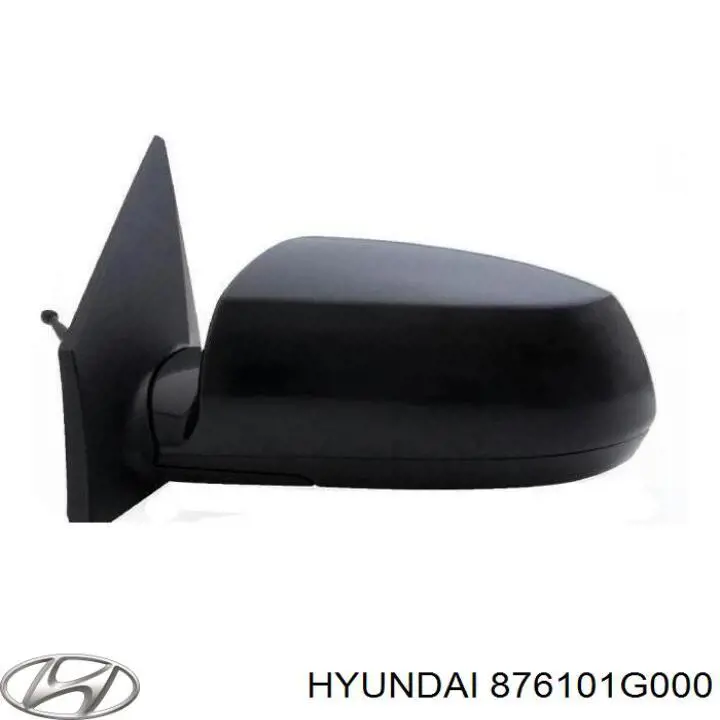 Левое боковое зеркало 876101G000 Hyundai/Kia