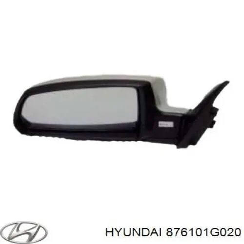 Левое боковое зеркало 876101G020 Hyundai/Kia