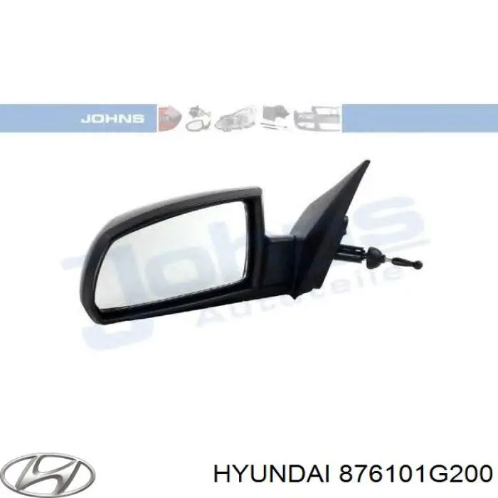 Купить 876101G200 Hyundai/Kia Наружное зеркало левое