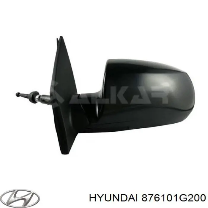 Левое боковое зеркало 876101G200 Hyundai/Kia