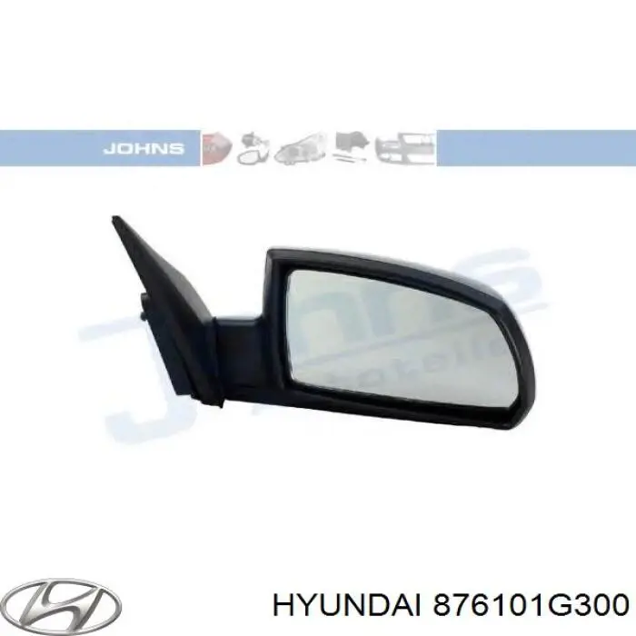 Купить 876101G300 Hyundai/Kia Наружное зеркало левое