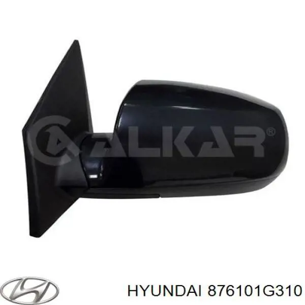 Зеркало заднего вида, левое Hyundai/Kia 876101G310 цена, от 58.28 USD