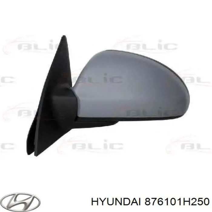 876101H250 Hyundai/Kia зеркало заднего вида левое
