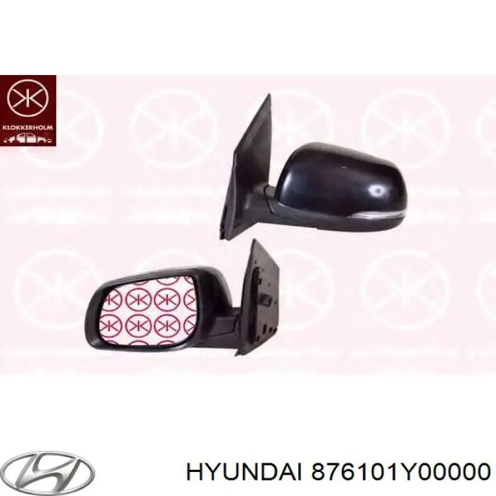 876101Y00000 Hyundai/Kia Левое боковое зеркало