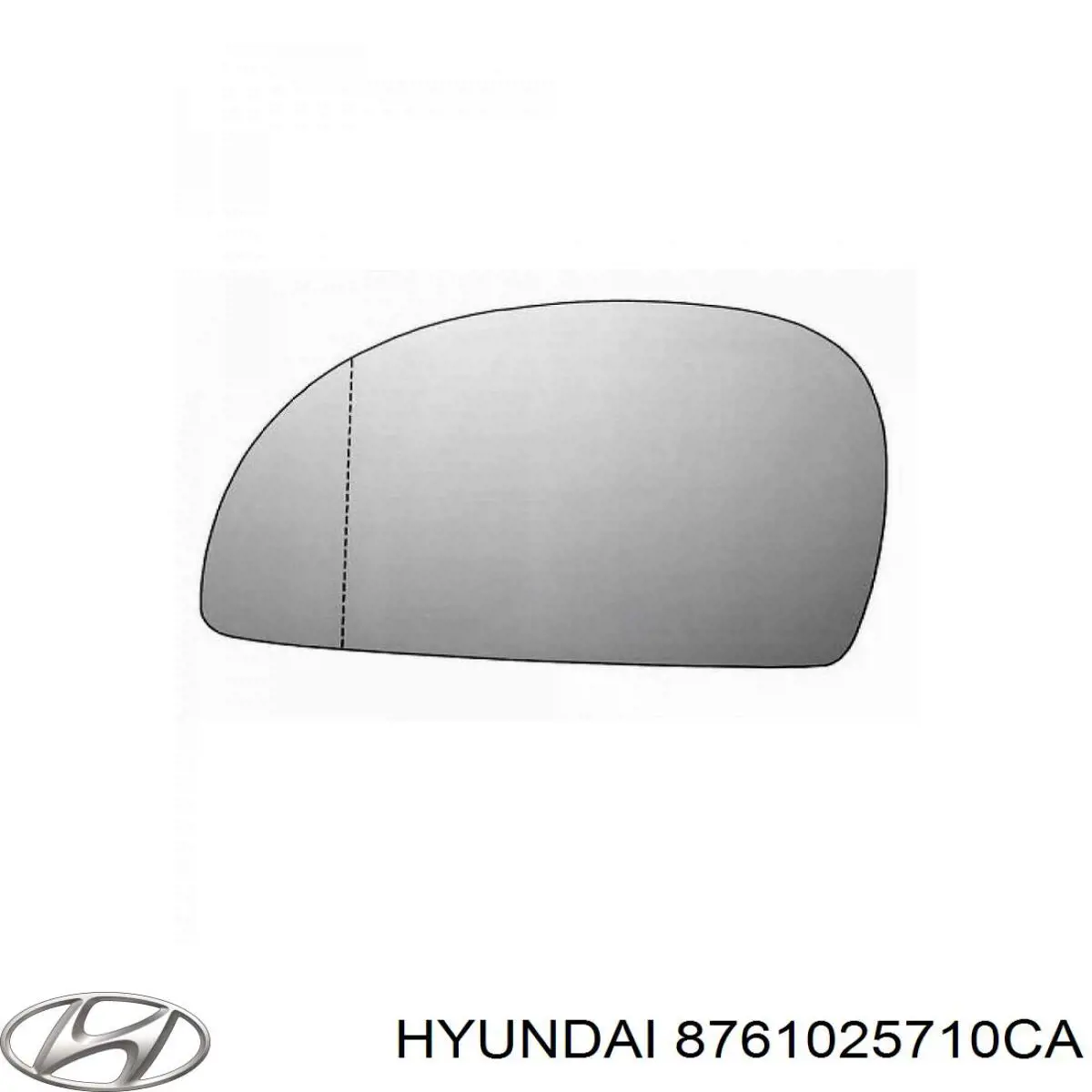 8761025710CA Hyundai/Kia зеркало заднего вида левое