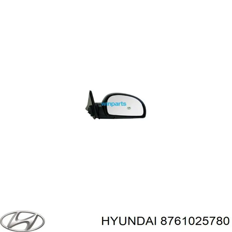 8761025780 Hyundai/Kia зеркало заднего вида левое