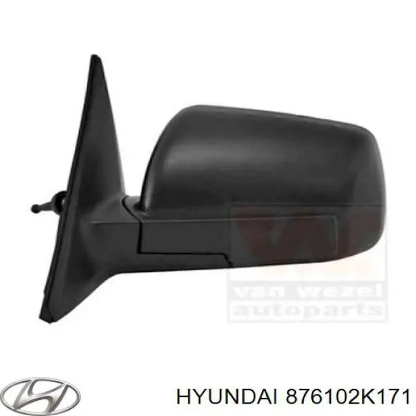 876102K171 Hyundai/Kia Левое боковое зеркало