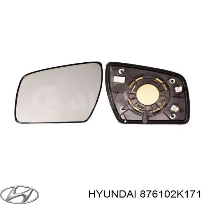 Левое боковое зеркало 876102K171 Hyundai/Kia