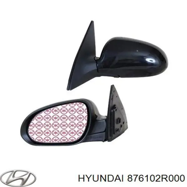 876102R000 Hyundai/Kia зеркало заднего вида левое