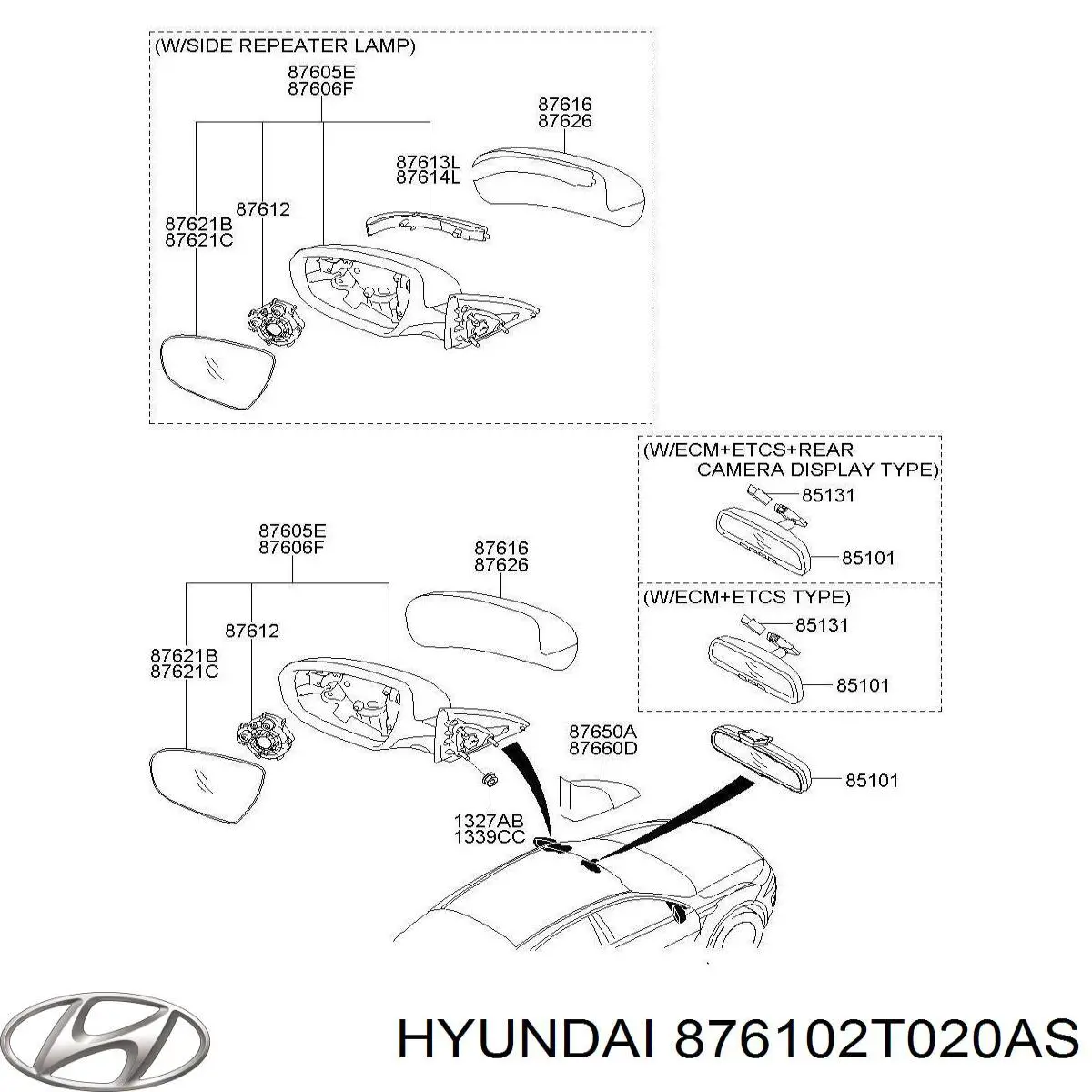  876102T020AS Hyundai/Kia