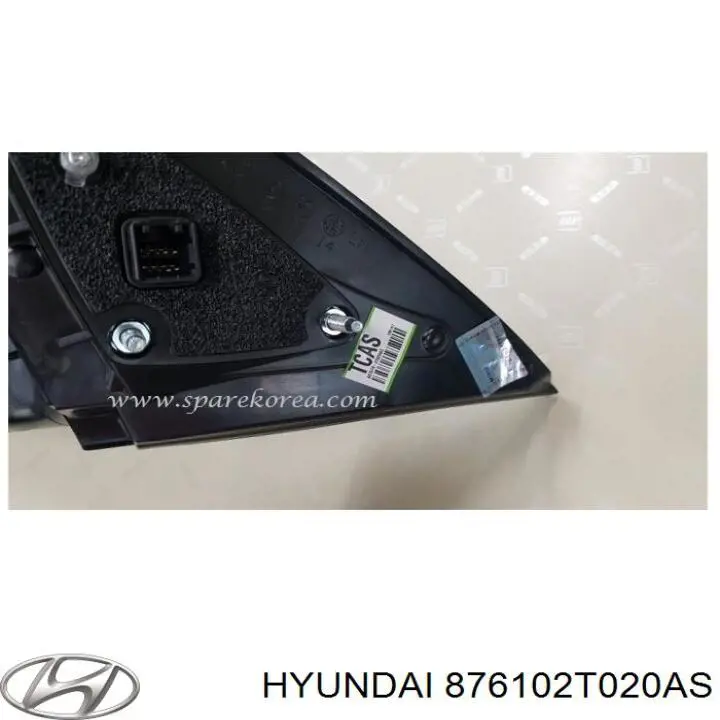 Зеркало заднего вида, левое Hyundai/Kia 876102T020AS цена, от  USD