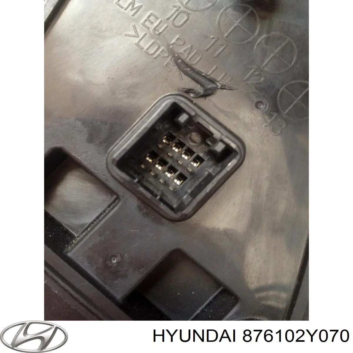 Левое боковое зеркало 876102Y070 Hyundai/Kia