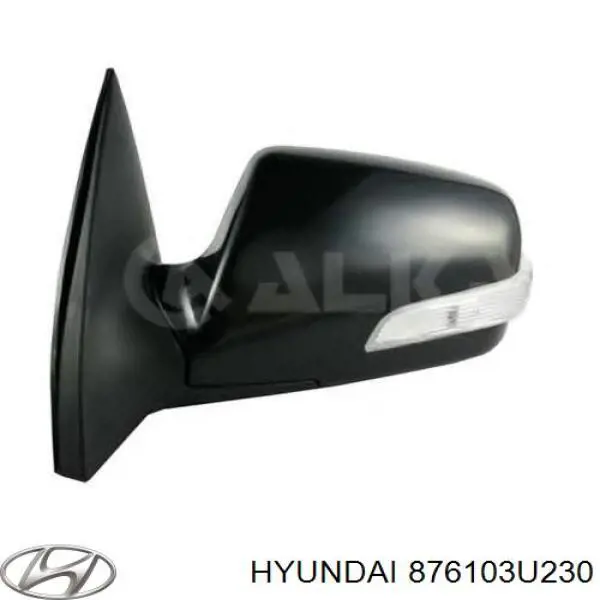 876103U230 Hyundai/Kia espelho de retrovisão esquerdo