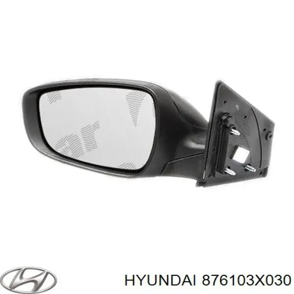 876103X030 Hyundai/Kia espelho de retrovisão esquerdo