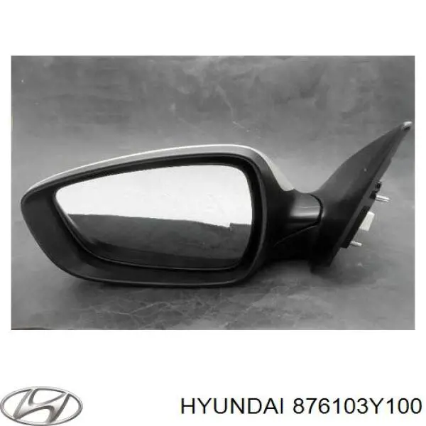 876113X060 Hyundai/Kia зеркальный элемент зеркала заднего вида левого