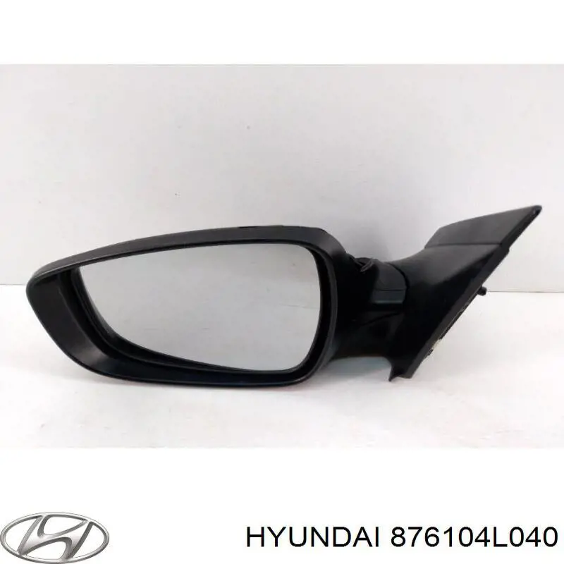 Левое боковое зеркало 876104L040 Hyundai/Kia