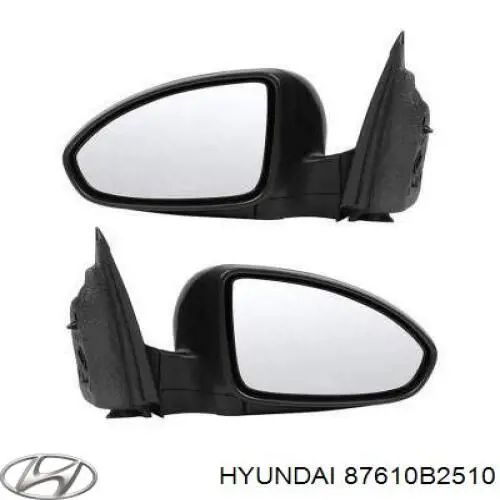 Зеркало заднего вида, левое Hyundai/Kia 87610B2510 цена, от 12.85 USD