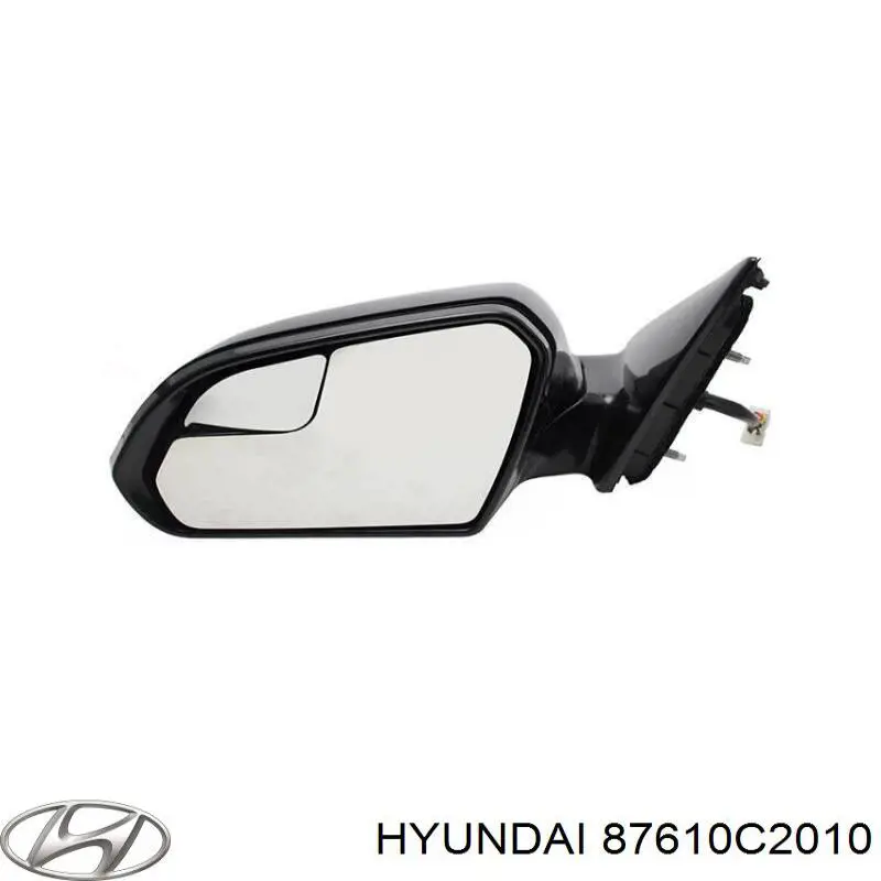 87610C2010 Hyundai/Kia espelho de retrovisão esquerdo