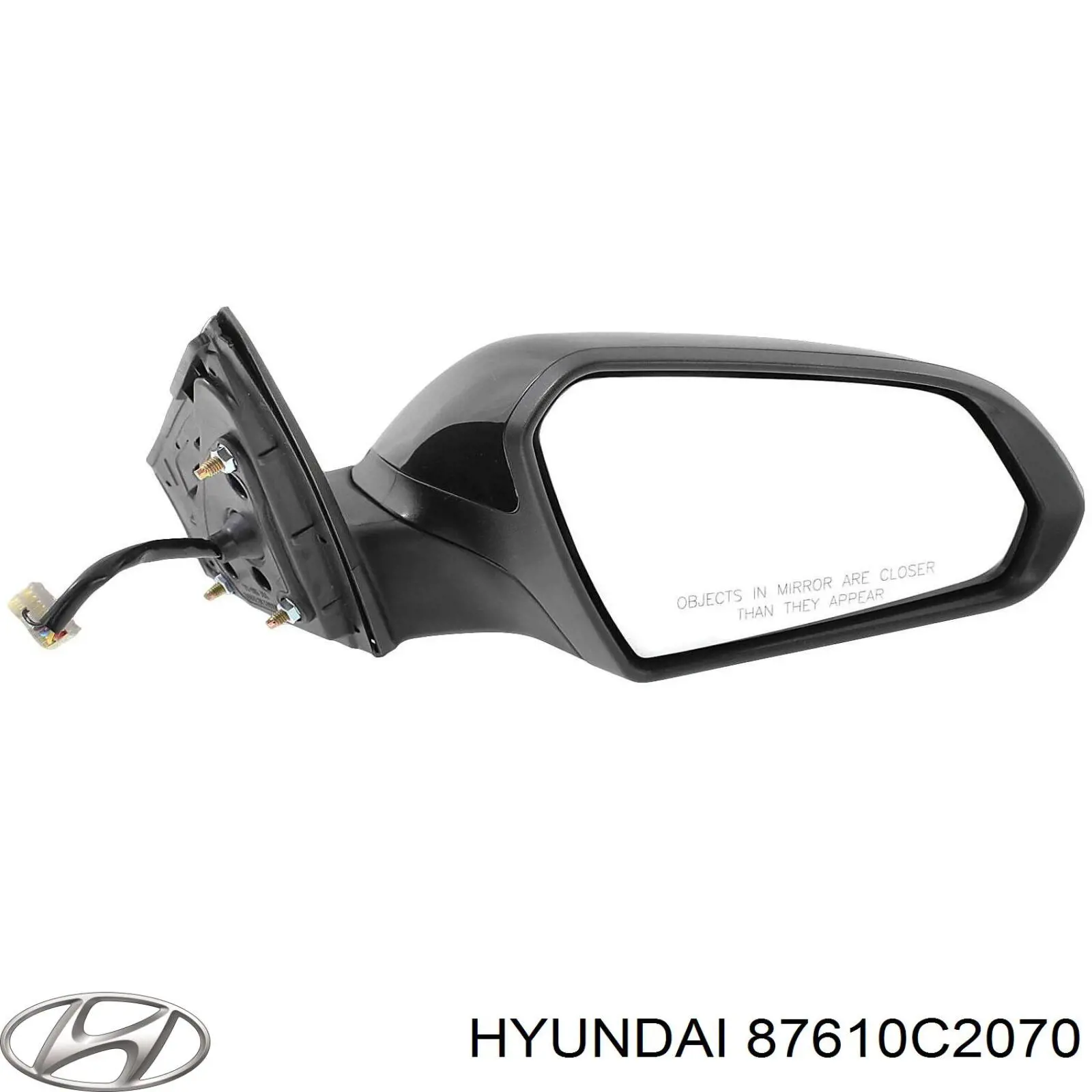Зеркало заднего вида, левое Hyundai/Kia 87610C2070 цена, от 483.05 USD
