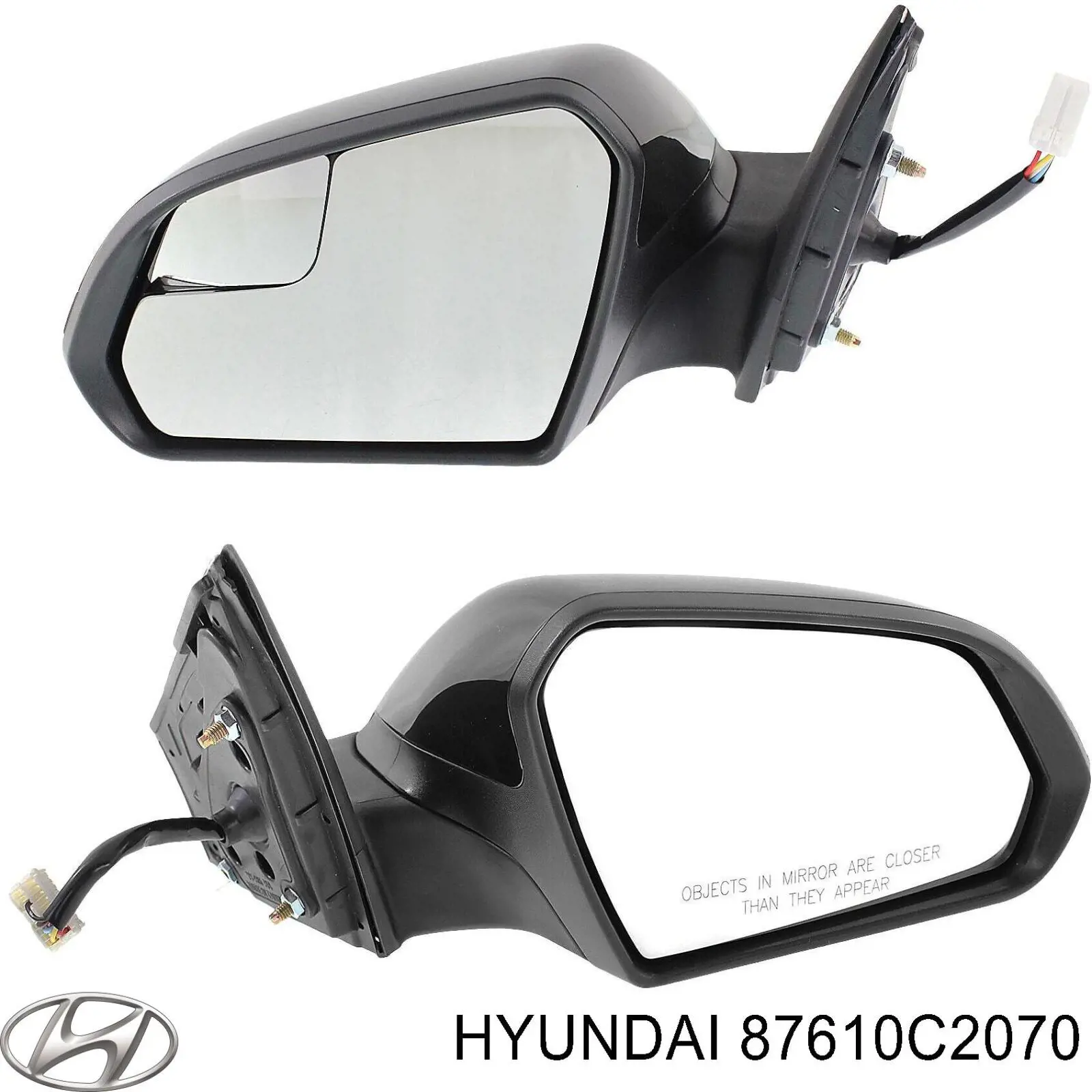 87610C2070 Hyundai/Kia Левое боковое зеркало