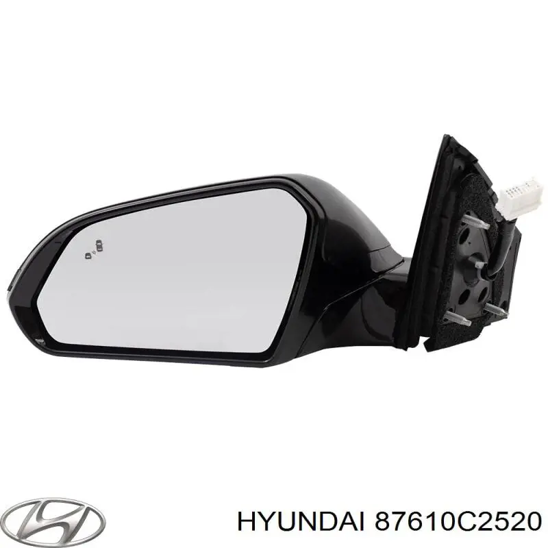 87610C2520 Hyundai/Kia Левое боковое зеркало