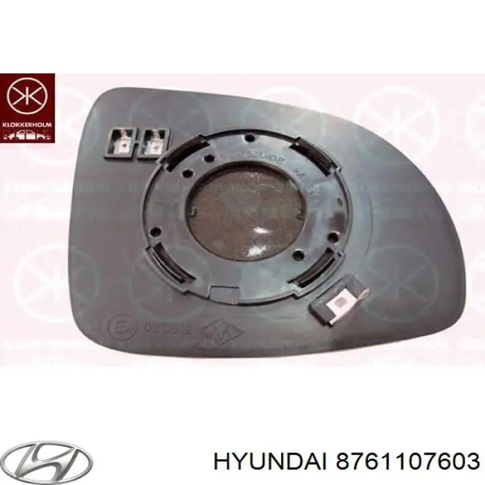 Зеркальный элемент зеркала заднего вида левого 8761107508 Hyundai/Kia