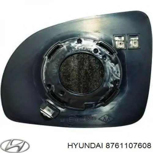 8761107608 Hyundai/Kia elemento espelhado do espelho de retrovisão esquerdo